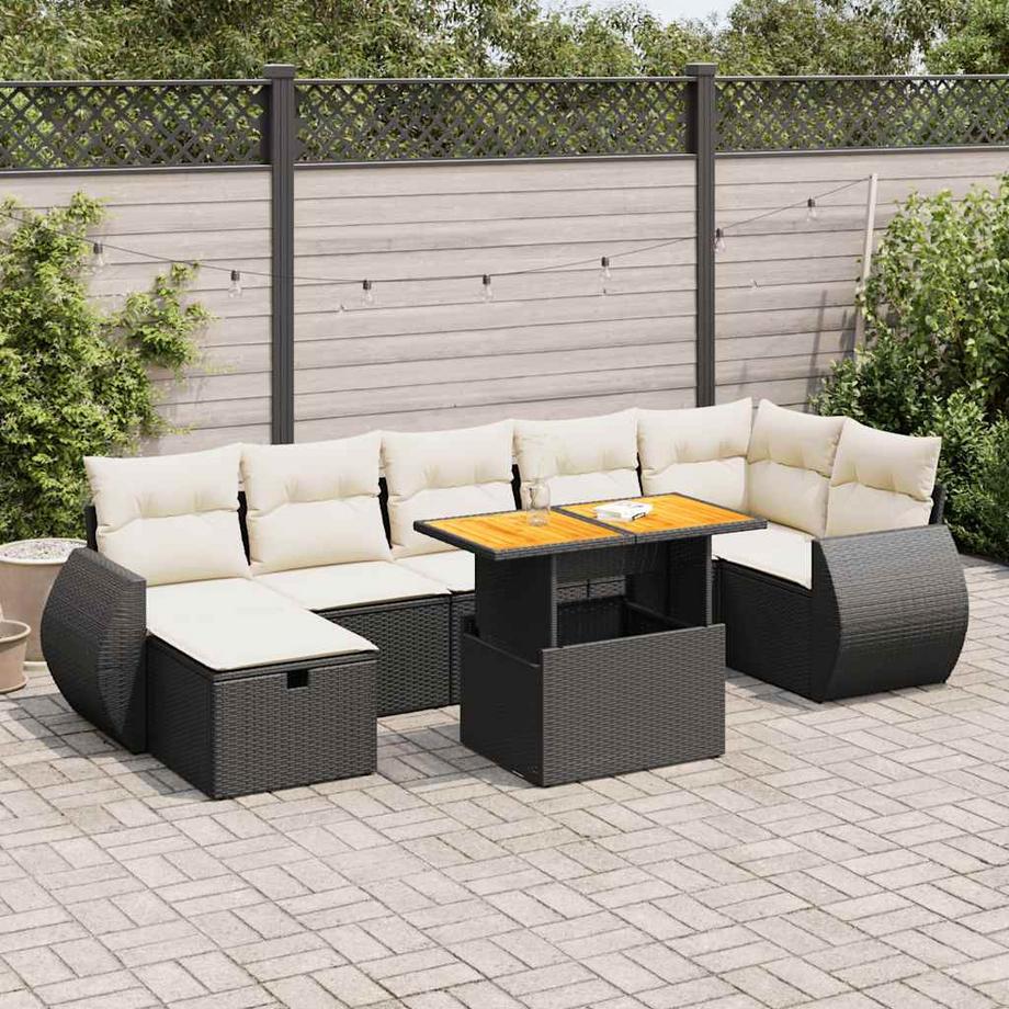 VidaXL set divano da giardino Polirattan  