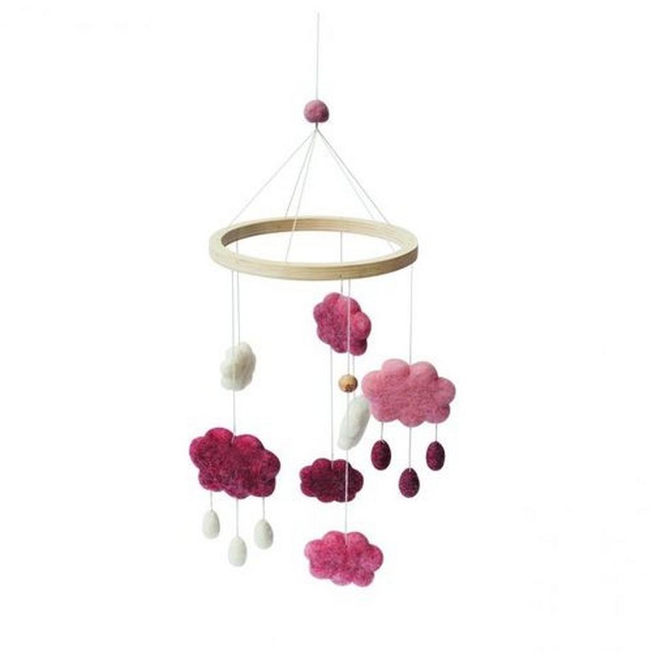 Filz Babymobile Wolke vintage rose