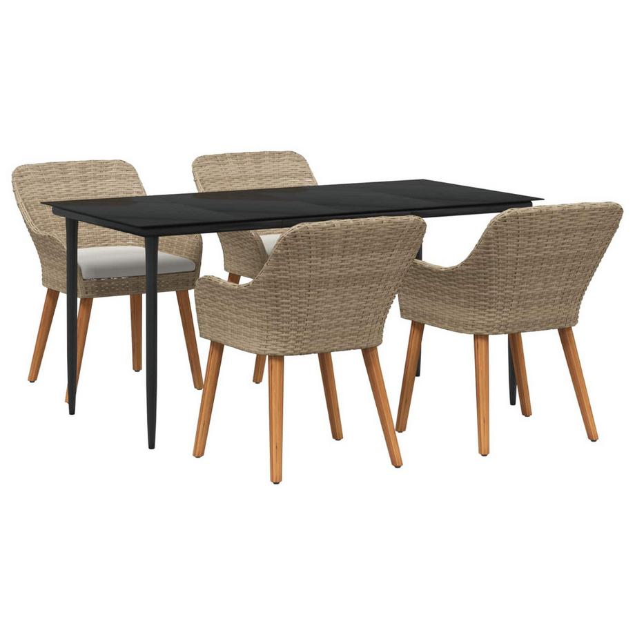 Ensemble de salle à manger pour jardin poly rattan