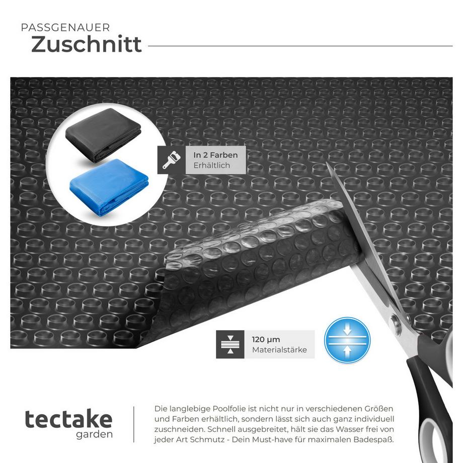 Tectake  Bâche Rectangulaire Polyéthylène, Protection Salissures, Film Solaire, Retarde Évaporation 