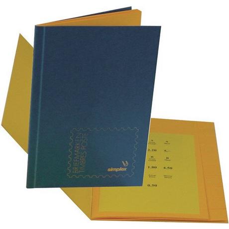 Simplex SIMPLEX Briefmarkenbuch 17,5×24cm 18474 blau  