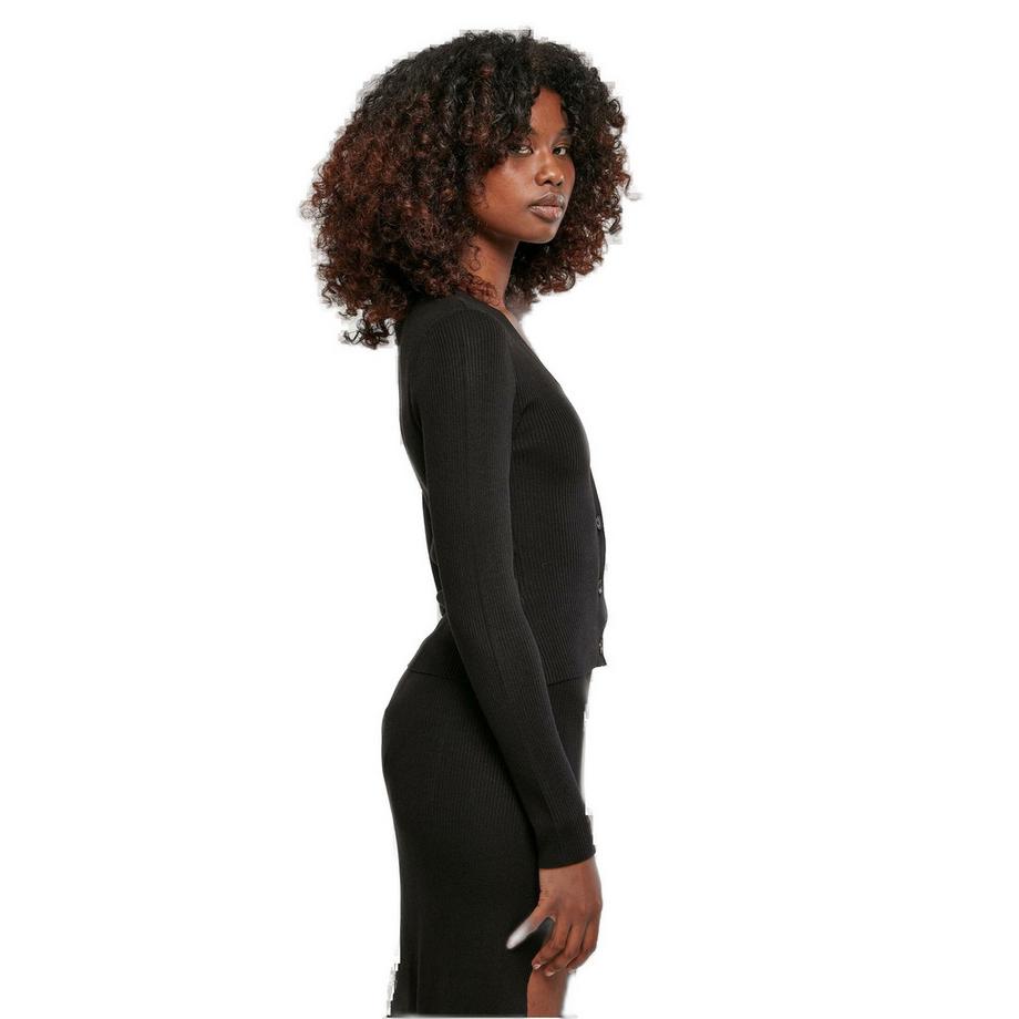 URBAN CLASSICS Damen Kurze Rippstrick Strickjacke  