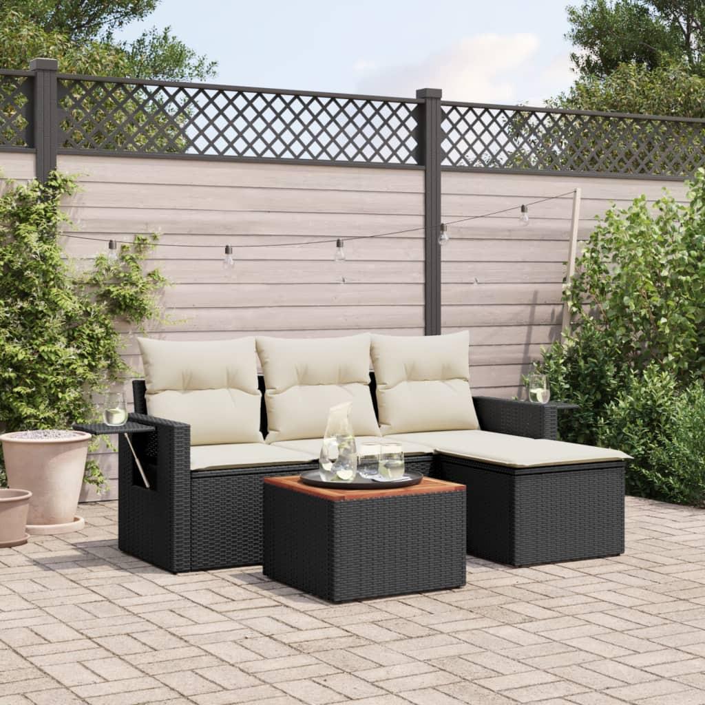 VidaXL set divano da giardino Polirattan  