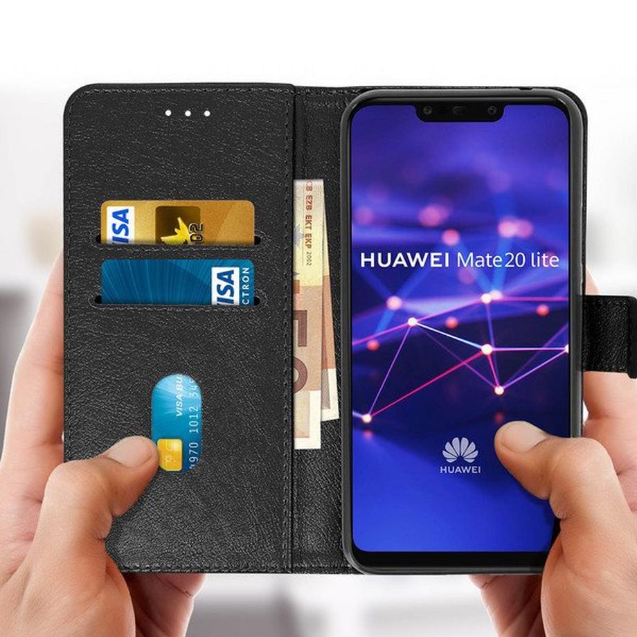 Avizar  Klapphülle Huawei Mate 20 lite Schwarz 