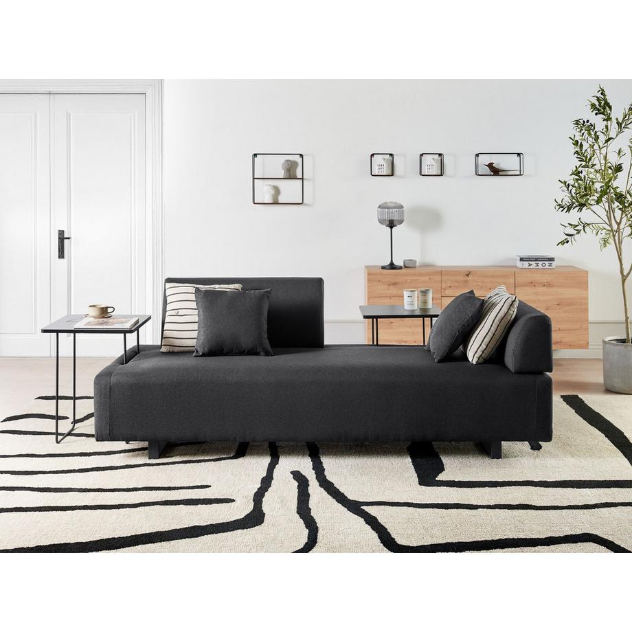 Beliani Canapé avec tables d'appoint en Tissu Minimaliste SOKNA  