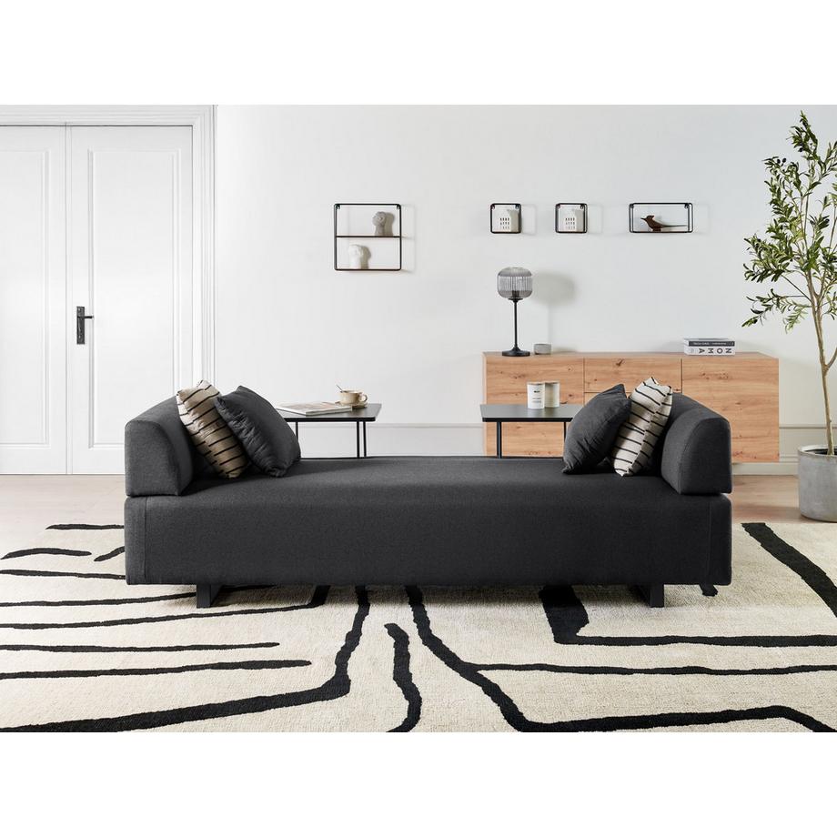 Beliani Canapé avec tables d'appoint en Tissu Minimaliste SOKNA  