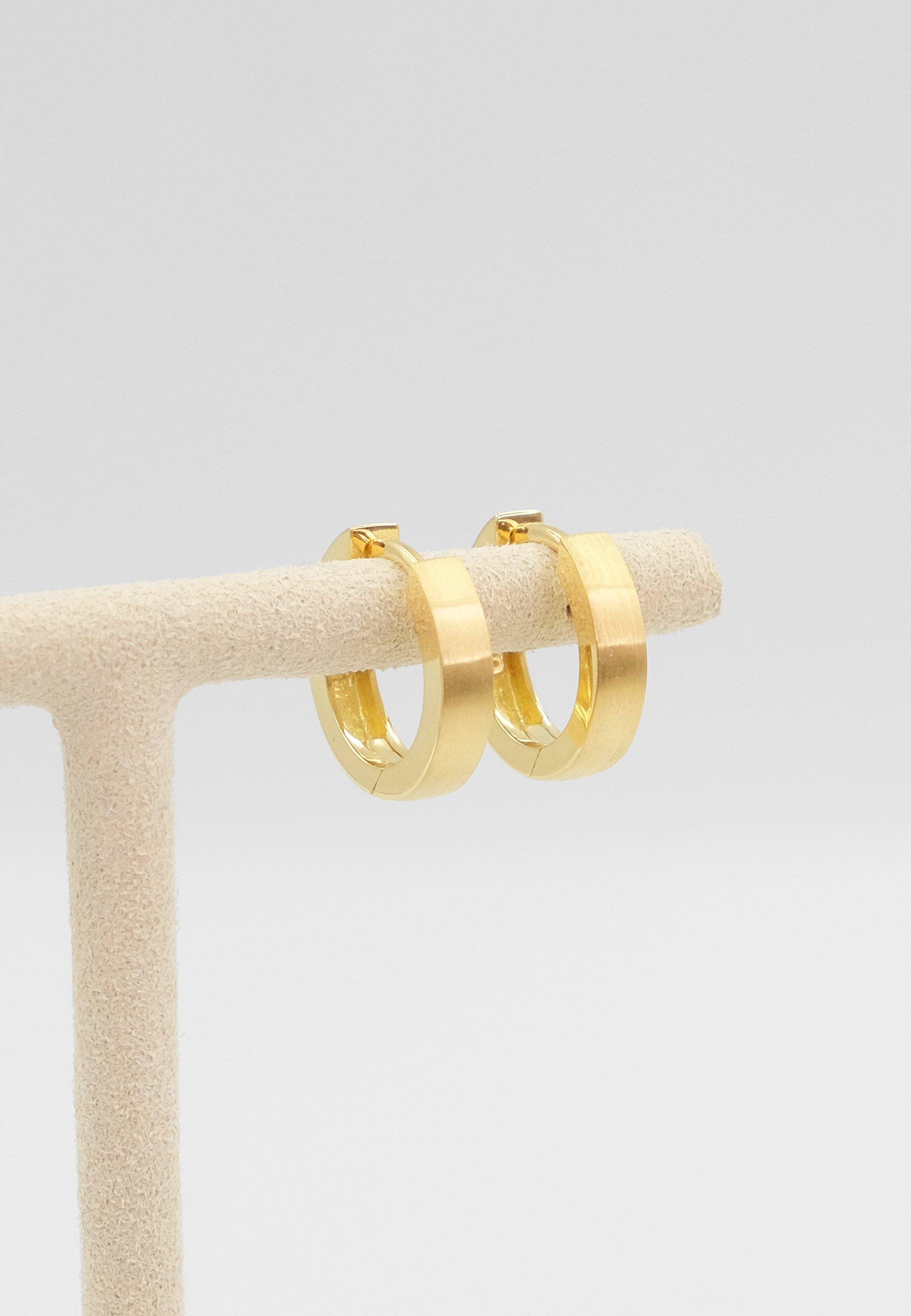 MUAU Schmuck  Créoles or jaune 750, 14mm 