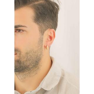 MUAU Schmuck  Créoles or jaune 750, 14mm 