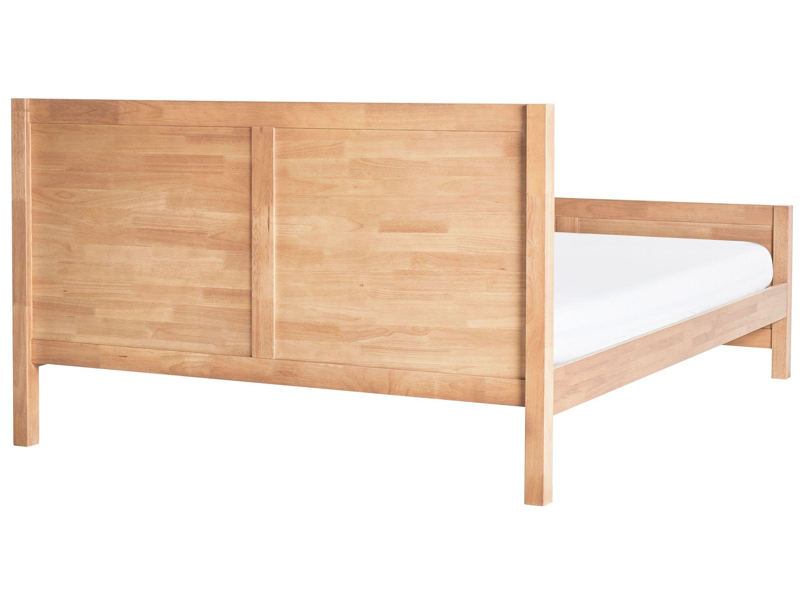 Beliani Letto en Legno di caucciù Rustico CHAMPAGNAT  