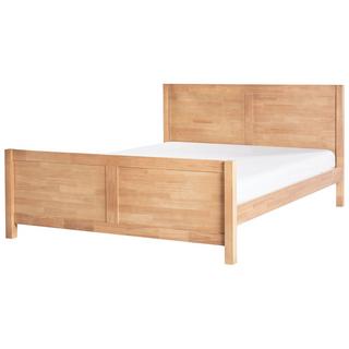 Beliani Letto en Legno di caucciù Rustico CHAMPAGNAT  