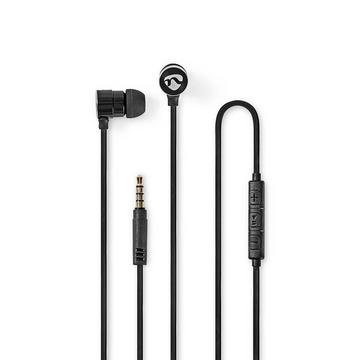 Kabel -Kopfhörer | 3,5 mm | Kabellänge: 1,20 m | Invided Mikrofon | Volumensteuerung | Silber