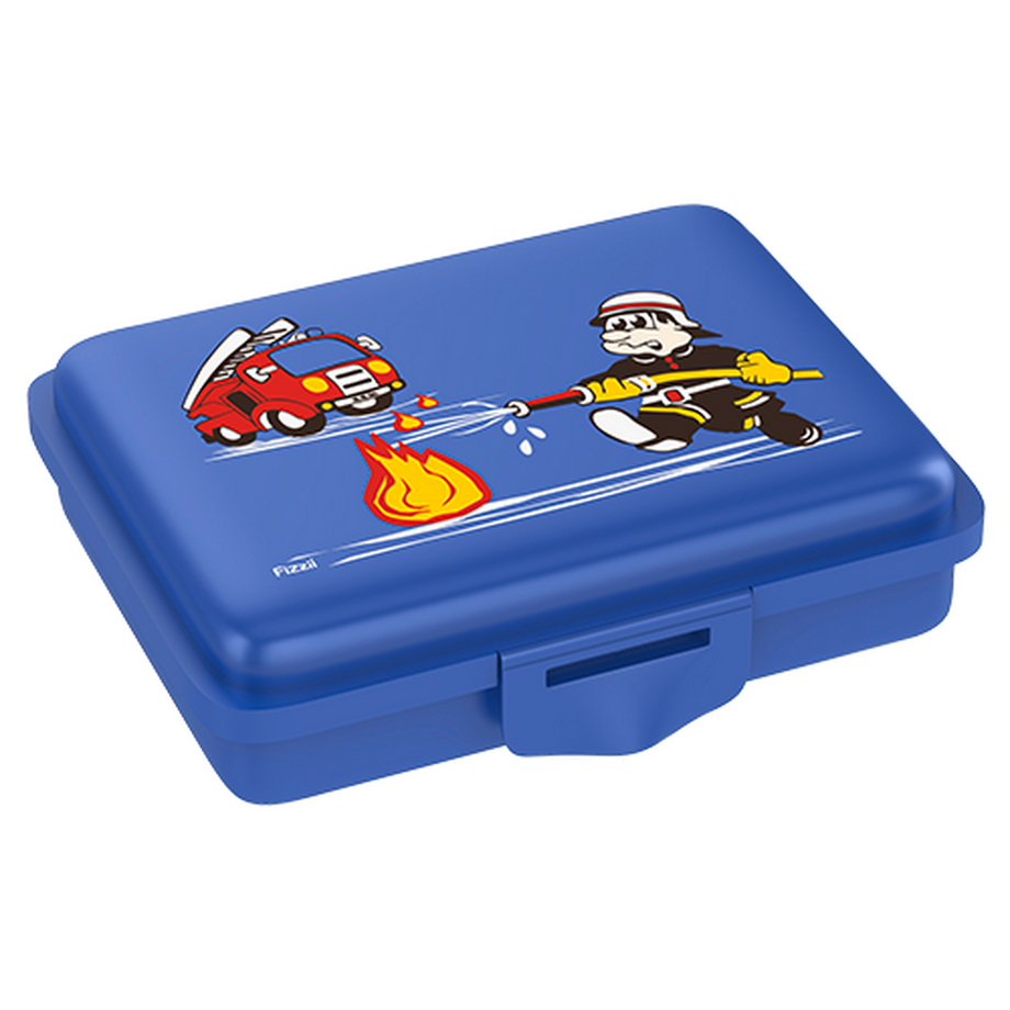 Fizzii Brotdose klein, blau Feuerwehr