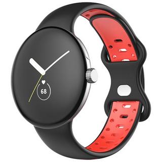 Avizar  Google Pixel Watch Armband Schwarz / Rot 