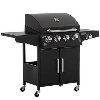 Northio Barbecue À Gaz Avec 3 Brûleurs 3 Kw Chacun Chariot De Grill Mobile Avec 4 Roues Filet De Grill Tables D'Appoint Tuyaux Réducteurs De Pression 132,4 Cm X 55 Cm X 109 Cm  