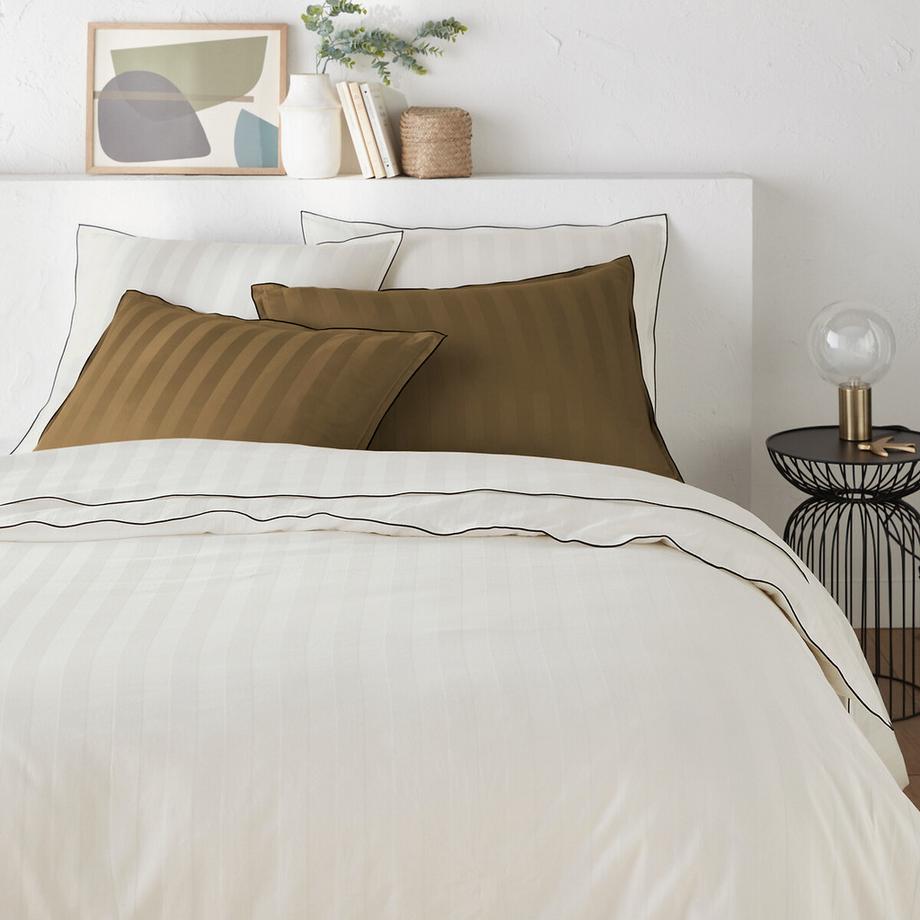 Housse de couette en satin de coton lavé