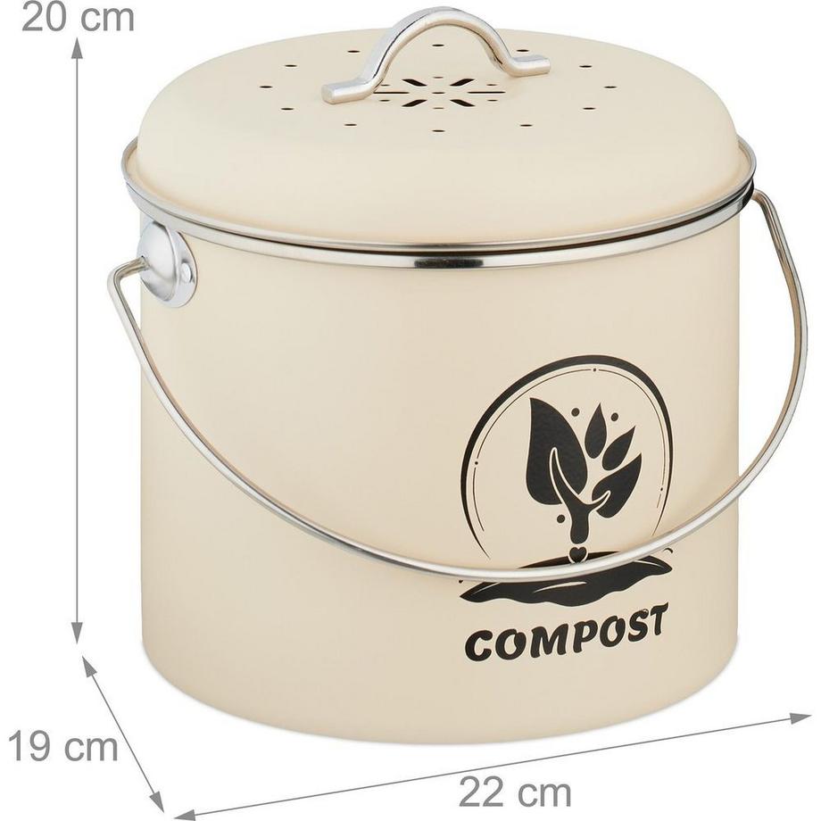 relaxdays seau à compost  