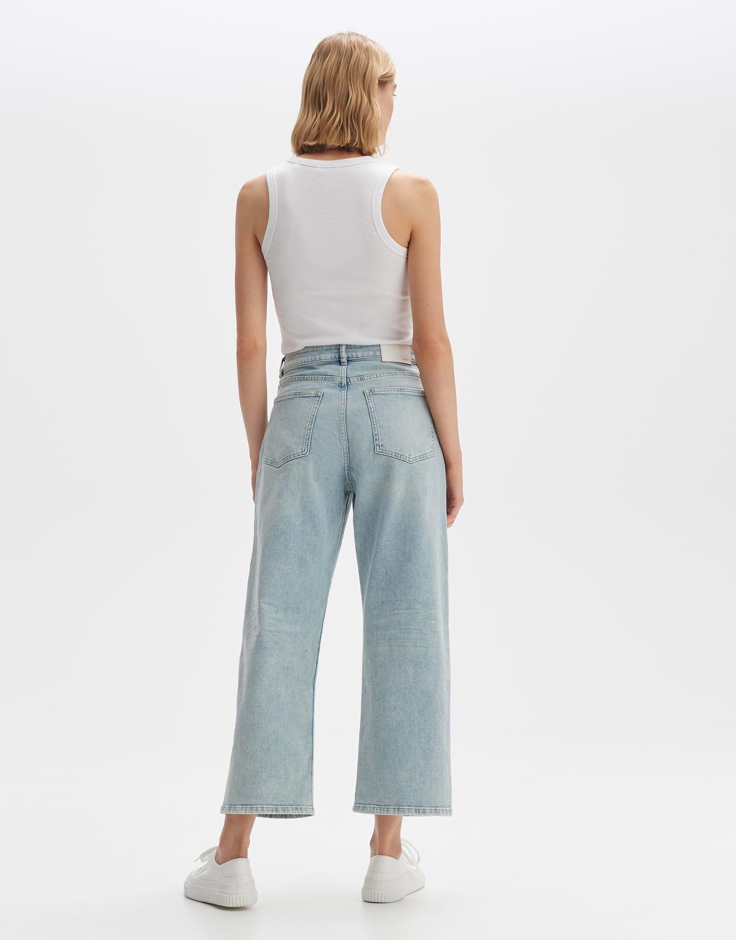 OPUS  Wide Cropped Jeans Momito fresh gerade geschnitten 