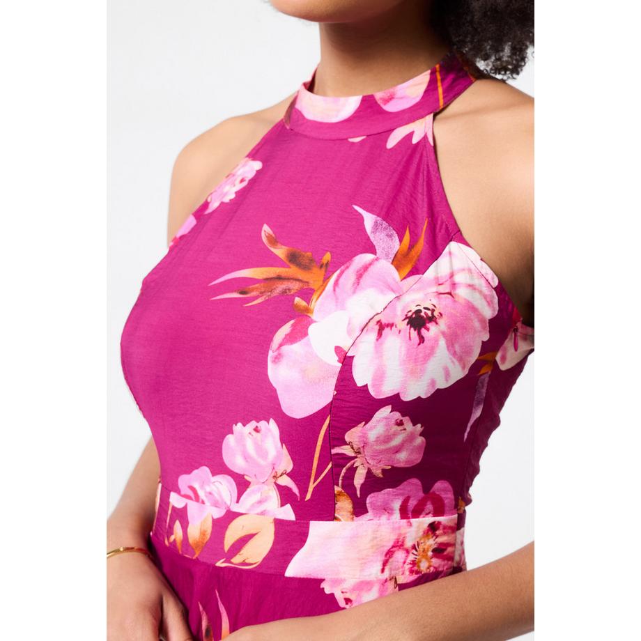 Joe Browns Robe Maxi Florale Licou avec Détail Dos Goutte  