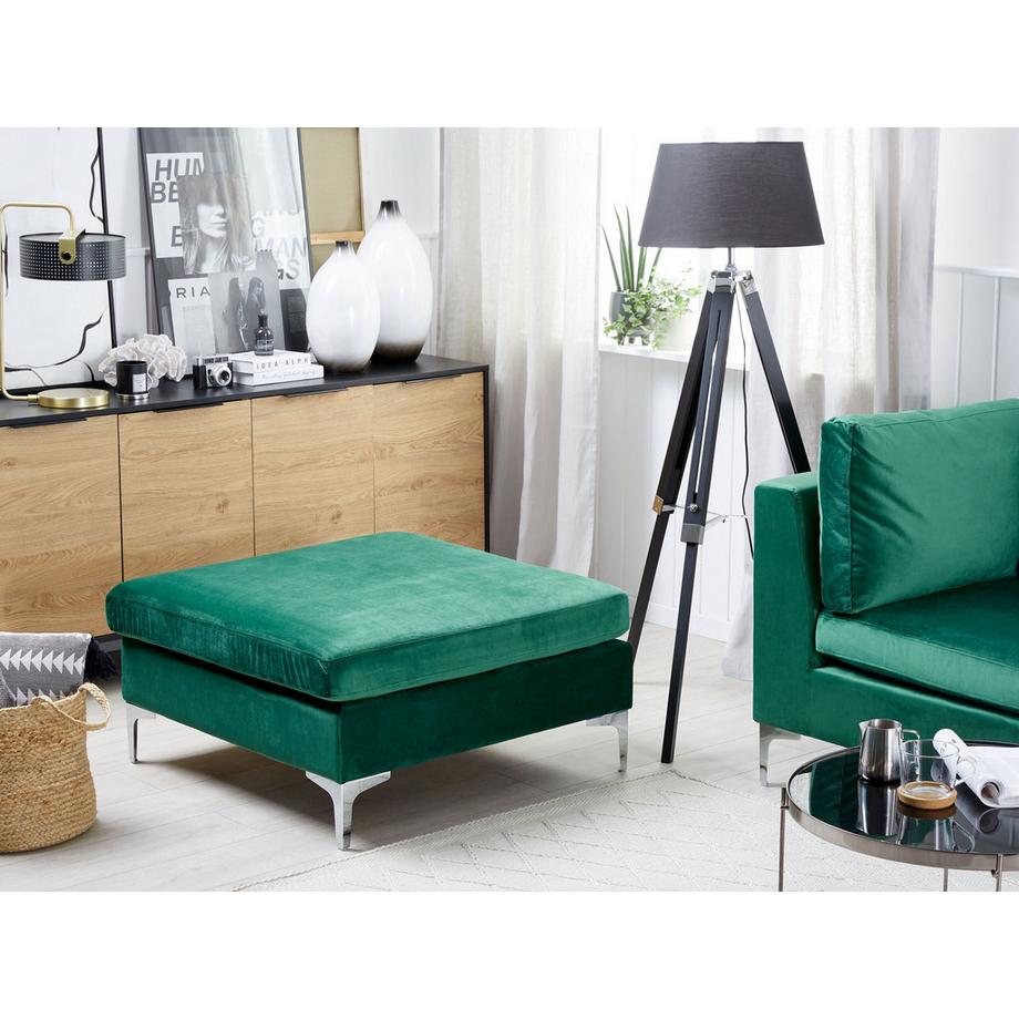 Beliani Ottomane aus Samtstoff  EVJA  