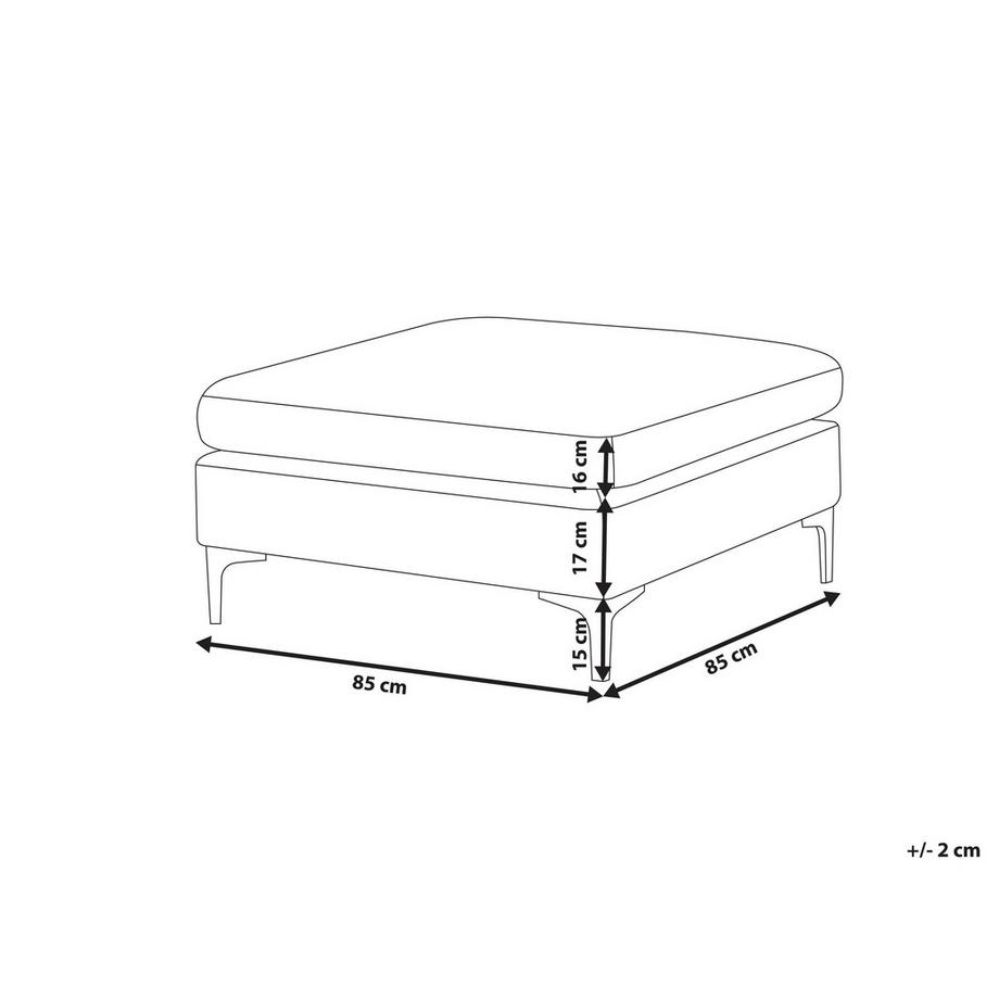 Beliani Ottomane aus Samtstoff  EVJA  