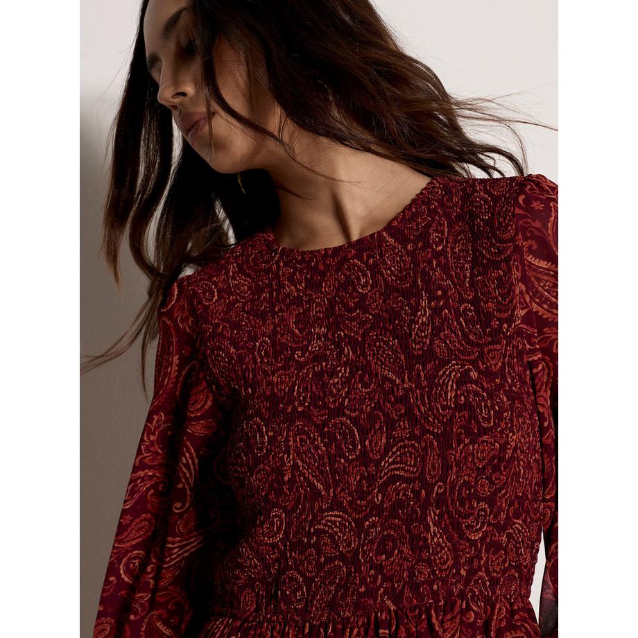 APRICOT Mini-robe en mousseline à motif cachemire  