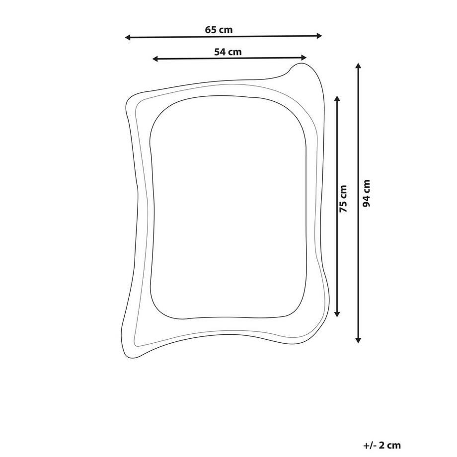 Beliani Miroir en Matière synthétique Moderne CONCARNEAU  