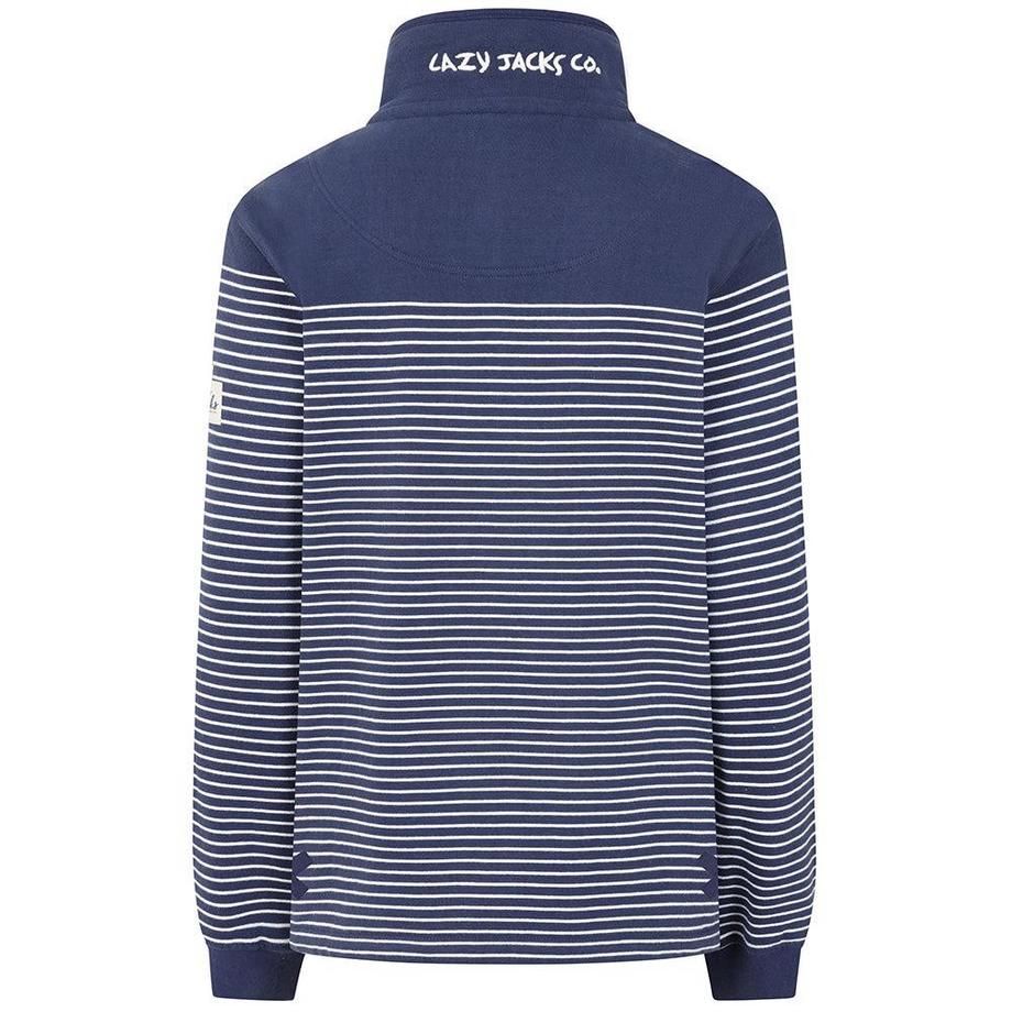 Lazy Jacks Sweatshirt rayé à col boutonné  