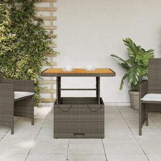 VidaXL Table de jardin rotin synthétique  