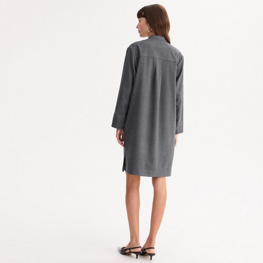 La Redoute Collections Robe Droite Flanelle Manches Longues  