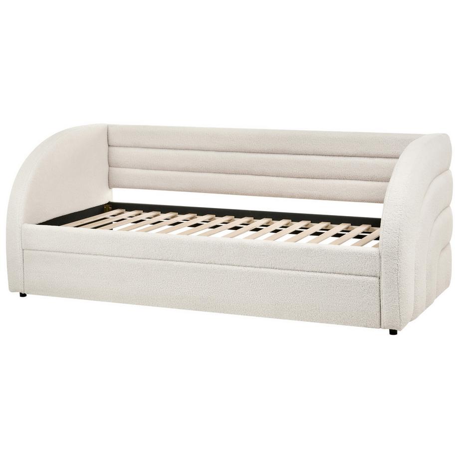 Beliani Ausziehbett aus Bouclé  ALBIAC  