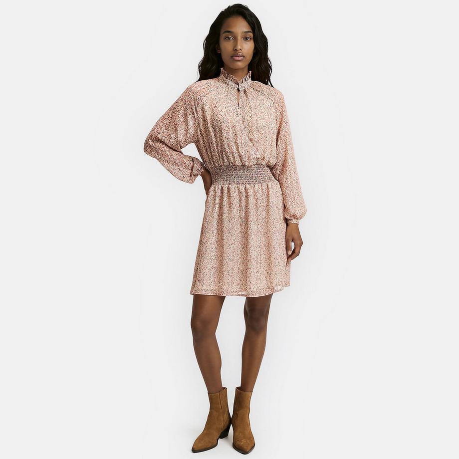 La Redoute Collections Robe courte imprimé floral manches longues à col victorien  