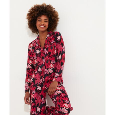 Joe Browns  Pyjama-Oberteil mit Drachenmuster und Knopfleiste 