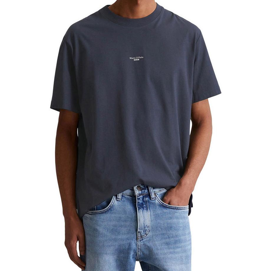 Marc O'Polo Denim T-shirt  Pack de 1 Confortable à porter-T-Shirt, SSL, Logo Print, Relax  