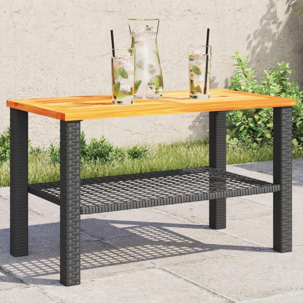 VidaXL Table de jardin rotin synthétique  