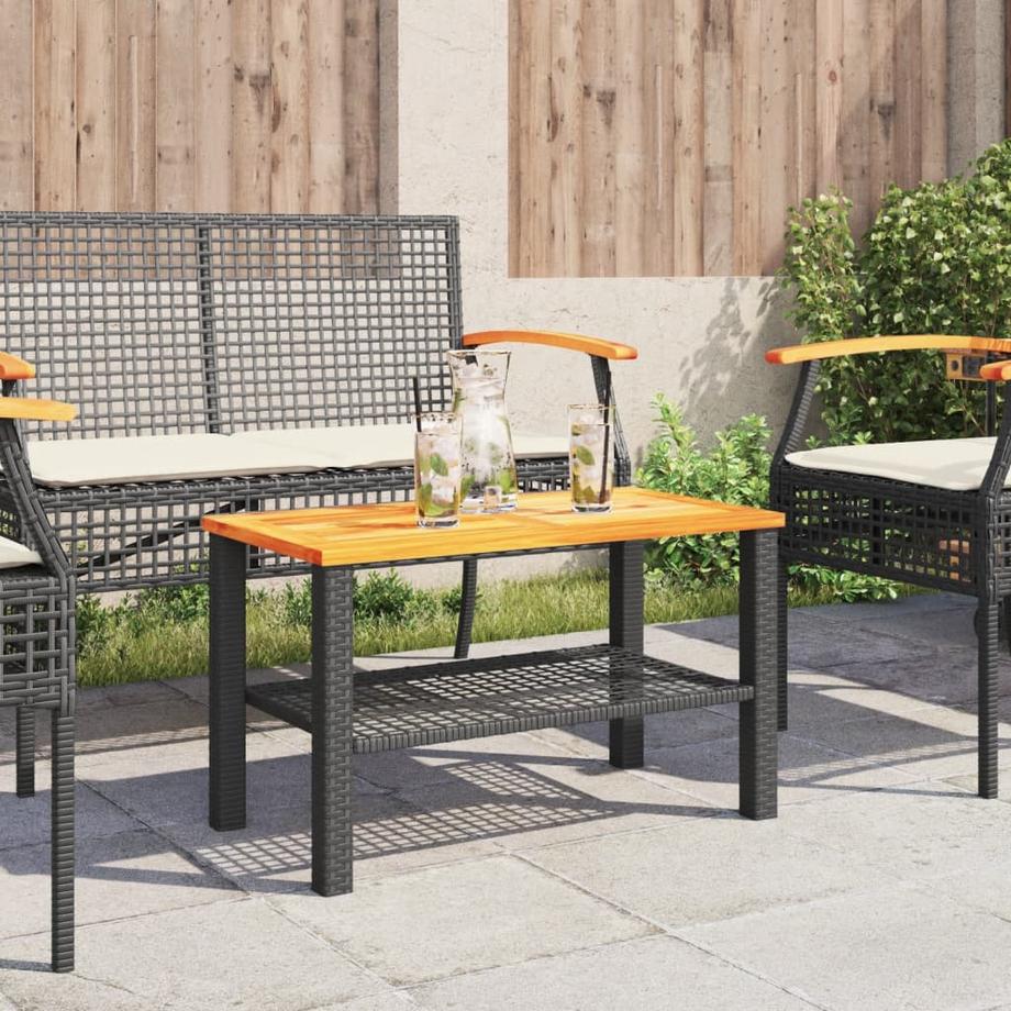 VidaXL tavolo da giardino Polirattan  