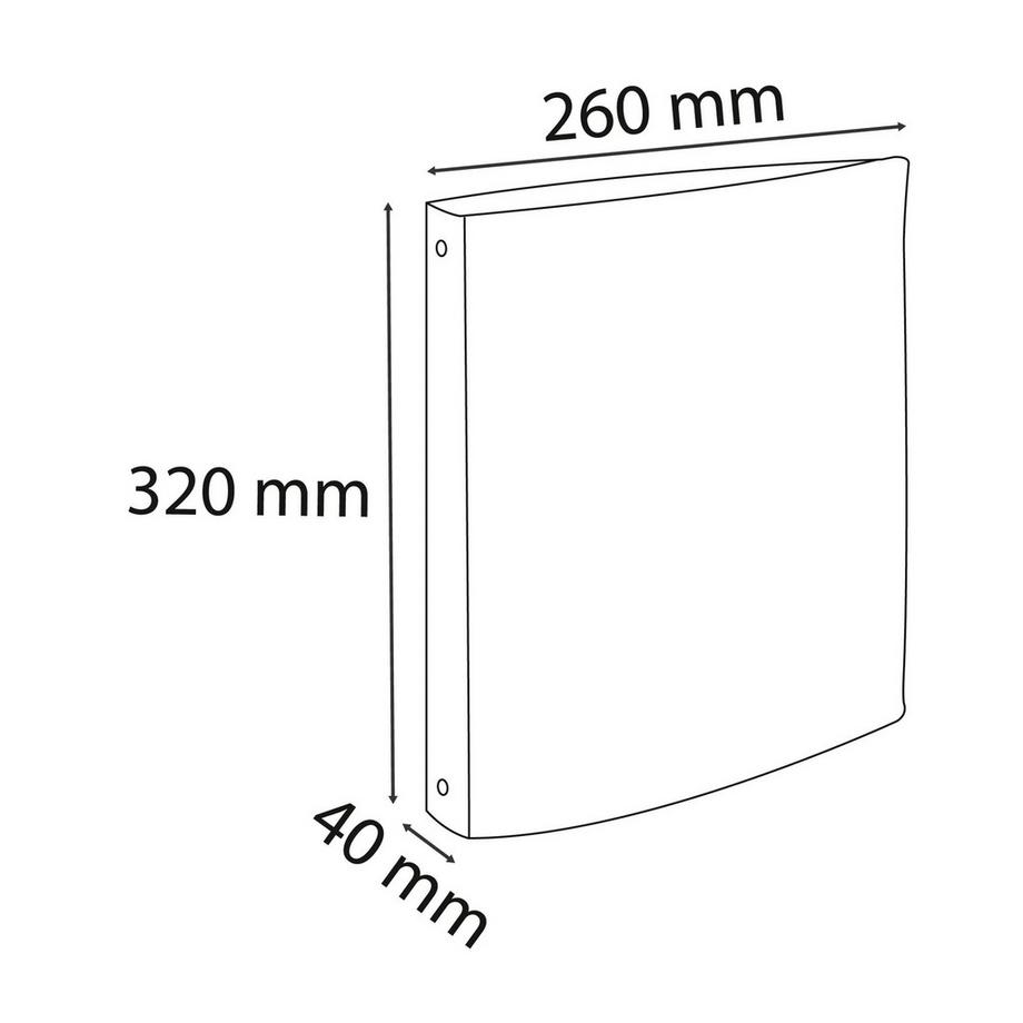 Exacompta Ringbuch aus kaschiertem Karton, 4 Ringe 30mm, Rücken 40mm, 32x26cm für DIN A4 - Iderama - x 10  