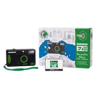 Ilford  Appareil photo argentique compact 24x36 harman ez-35 noir - réutilisable + 1 film n&b ilford hp5 plus 36poses 