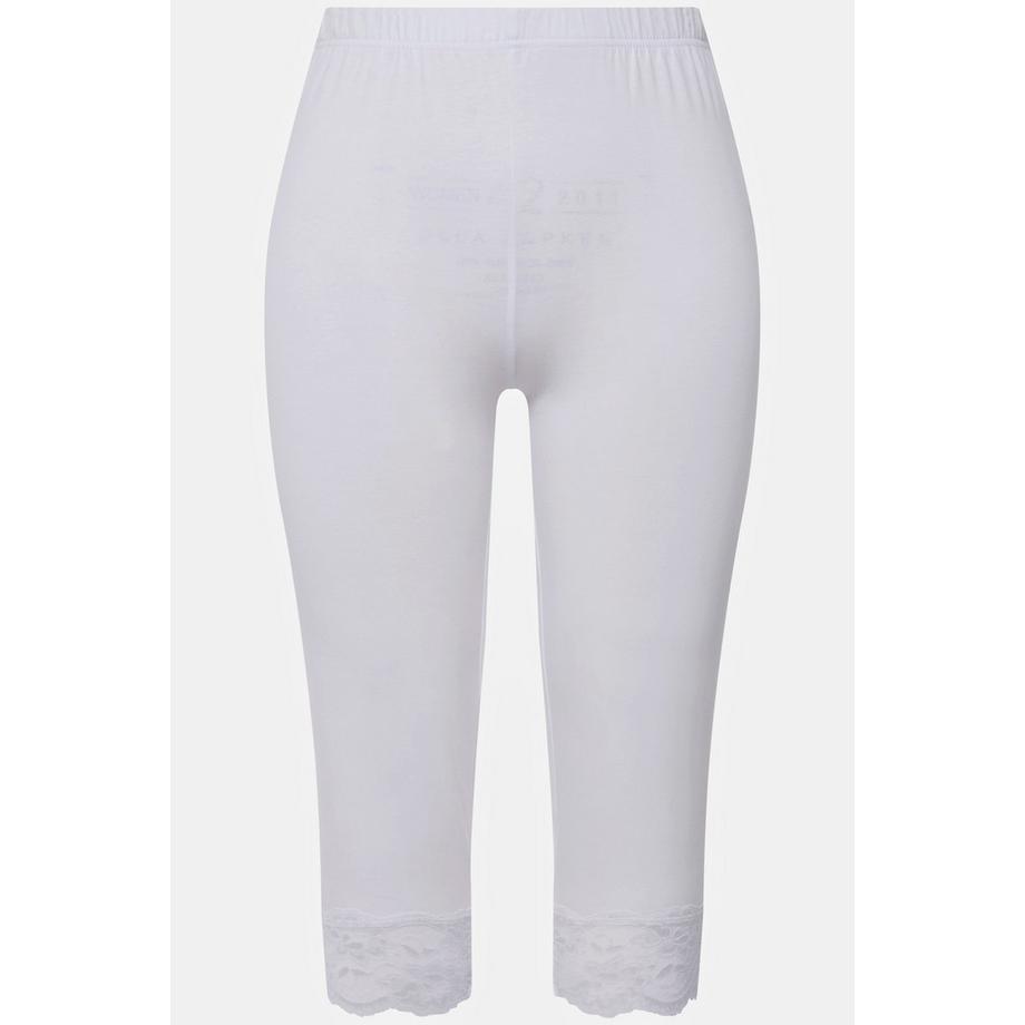 Ulla Popken Corsaire Leggings dentelle élastique à l'extrémité de la jambe  