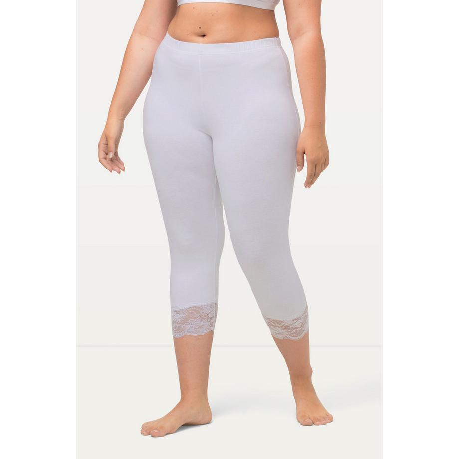 Ulla Popken Corsaire Leggings dentelle élastique à l'extrémité de la jambe  