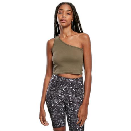 URBAN CLASSICS Asymmetrisches kurzes Tanktop  
