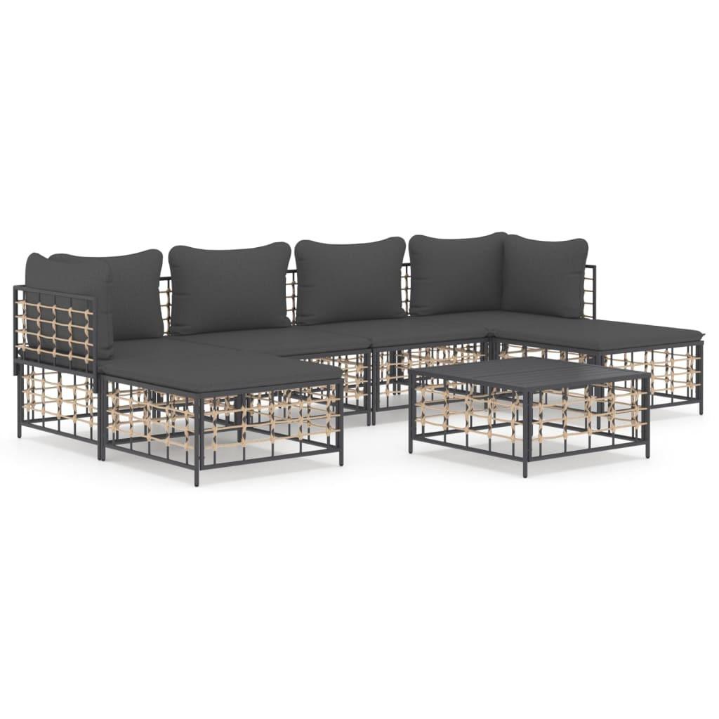 VidaXL Garten lounge set poly-rattan  