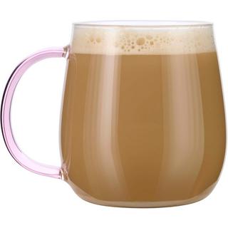 Uberstar Mugs en verre avec anse colorée set de 4  