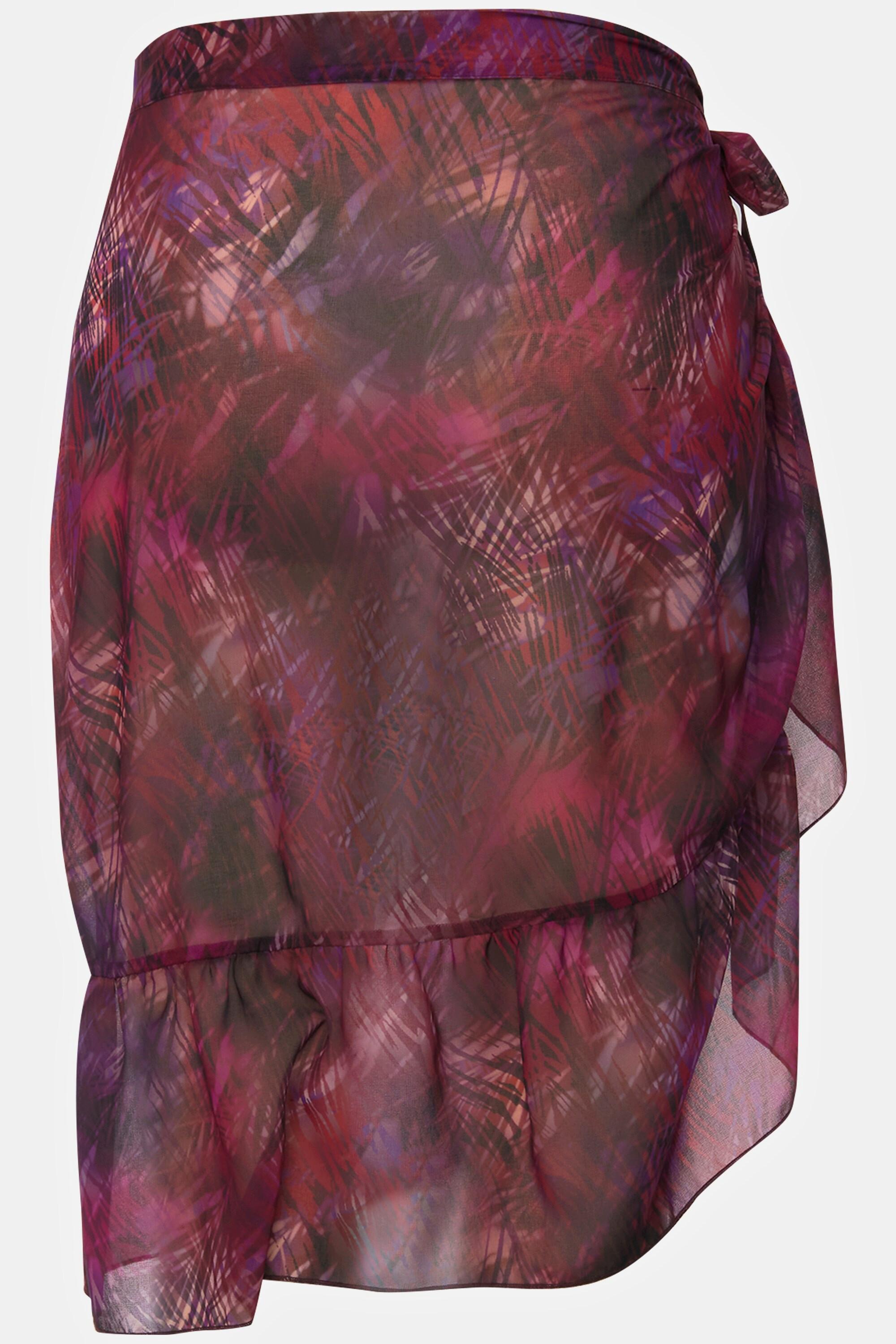 Ulla Popken Gonna a Portafoglio Savana Orlo con Ruche Laccetti  