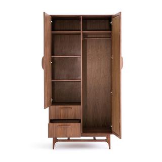 La Redoute Intérieurs Armoire 2 portes plaqué noyer  