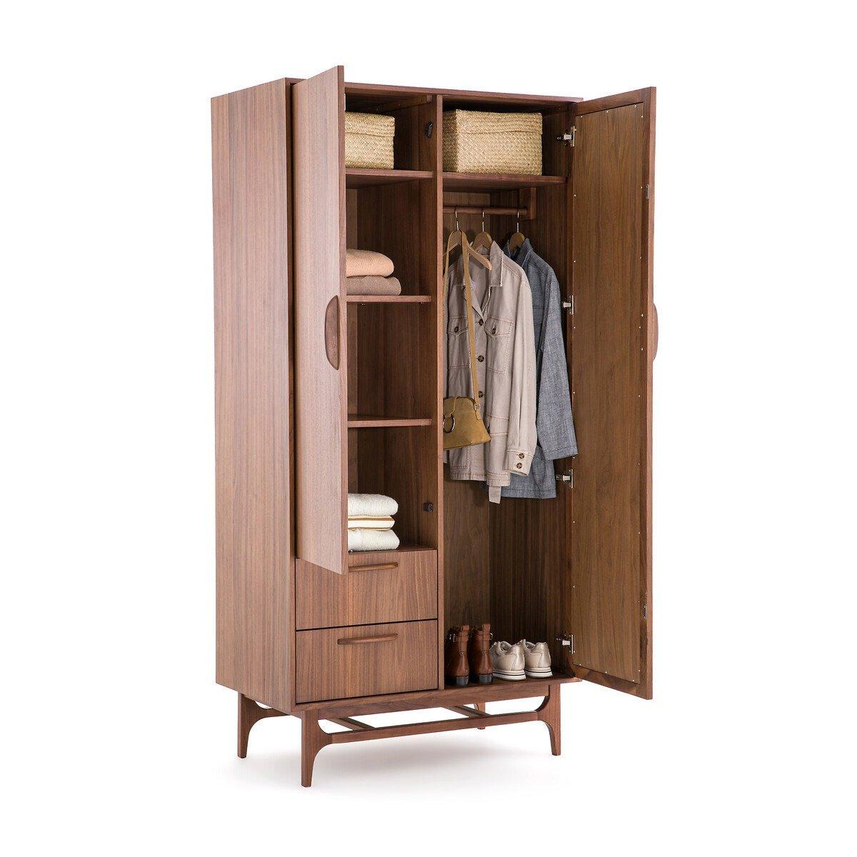 La Redoute Intérieurs Armoire 2 portes plaqué noyer  