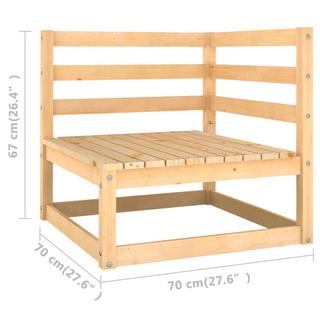 VidaXL Canapé de jardin bois de pin  