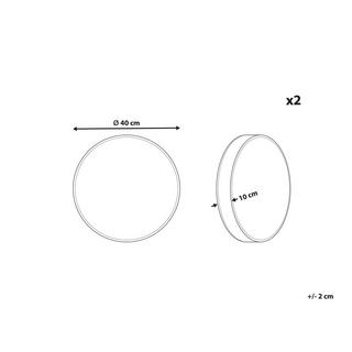 Beliani Gartenkissen 2er Set aus Polyester Minimalistisch CAMPEI  