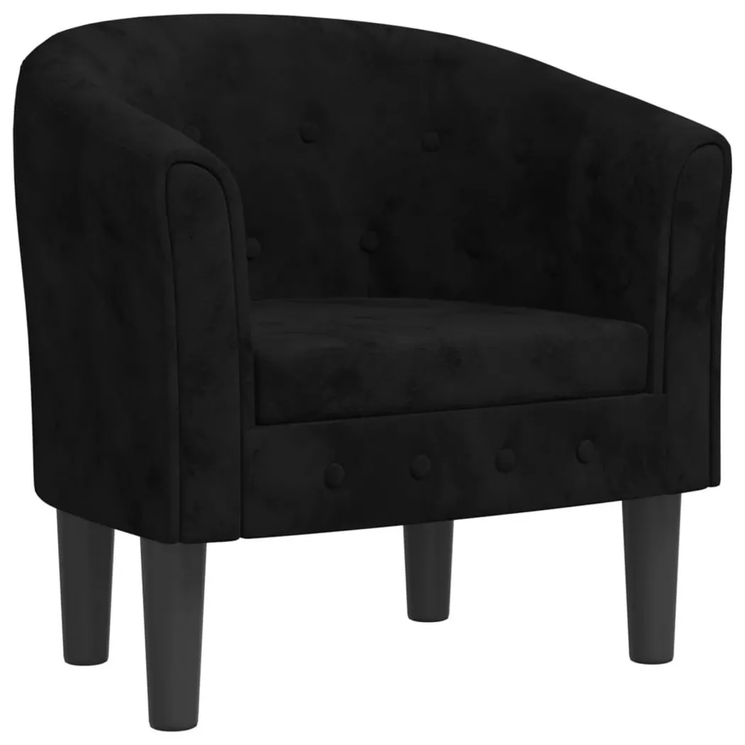 Chaise cabriolet noir velours Vidaxl