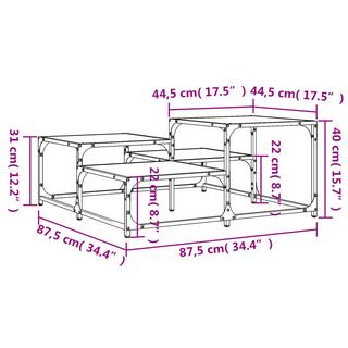 VidaXL tavolino da salotto Legno multistrato  