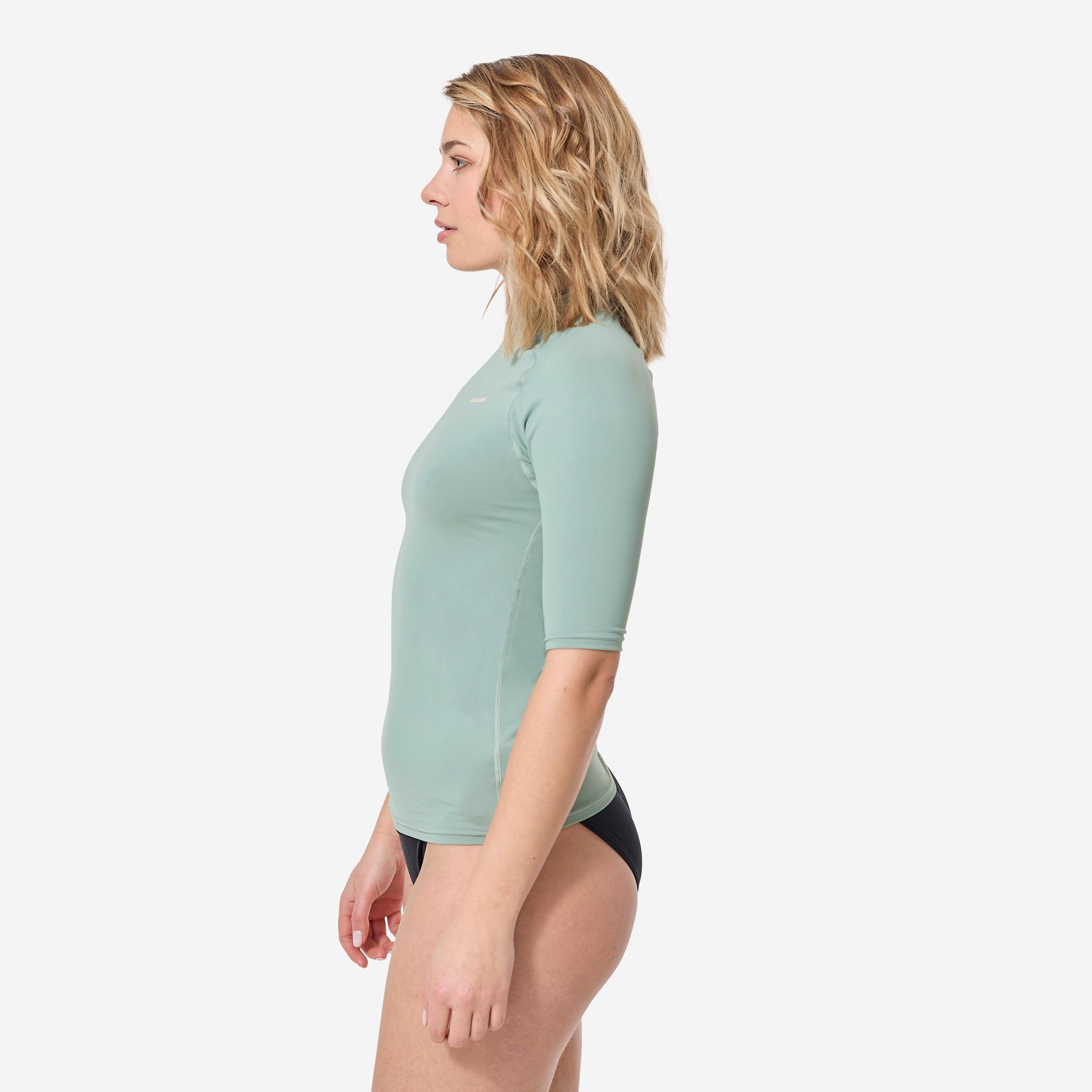 DECATHLON  Maglia protezione UV maniche corte surf 100 donna poliestere 